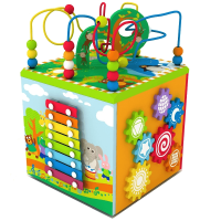 Cub Centru activitati Magic Box 5 in 1 cu baza rotativa Cub Centru activitati Magic Box 5 in 1 cu baza rotativa